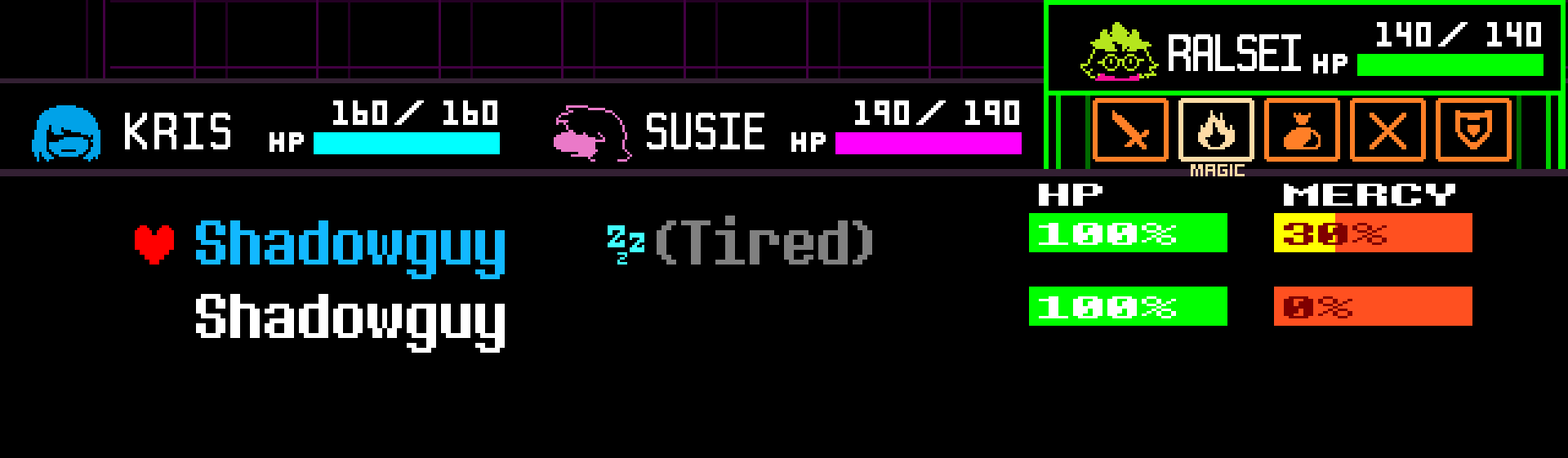Blue name = ready to PACIFY